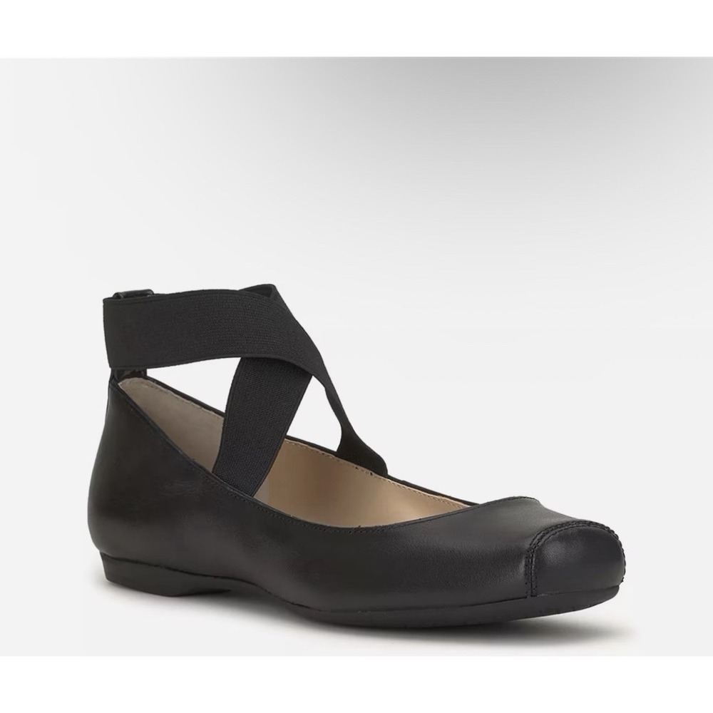 Jessica Simpson Size-9.5M Women's Mandalaye Elastic Criss-Cross Ballet Black